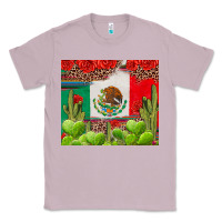 Lilac Mexican Flag Classic Tee - texasbilliewilder