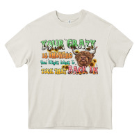 Cream your crazy is showing cow Heavy Core Tee - LillyAllenDesigns