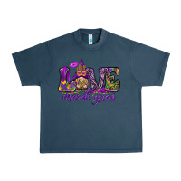 Midnight Navy Love Mardi Gras with gnome Urban Heavy Tee - HowdyJamesFarm