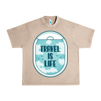 French Oak Travel Is Life Funny Traveling Gift Urban Heavy Tee - minhPixels