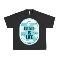Pigment Black Travel Is Life Funny Traveling Gift Urban Heavy Tee - minhPixels