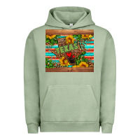 Pigment Oil Green texas Urban Hoodie - AdoDesignShop