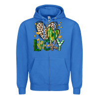 True Royal Lucky Saint Patricks Day Zipper Hoodie - CowhideDigitalArt