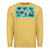 Antique Gold dinosaurs sippy cup Premium Sweatshirt - Artiststas