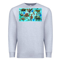 Heather Grey dinosaurs sippy cup Premium Sweatshirt - Artiststas