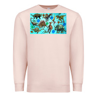 Pale Pink dinosaurs sippy cup Premium Sweatshirt - Artiststas