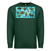 Sports Green dinosaurs sippy cup Premium Sweatshirt - Artiststas