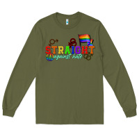 Army Green Straight agains hate Long Sleeve Tee - CowGirlArtShop