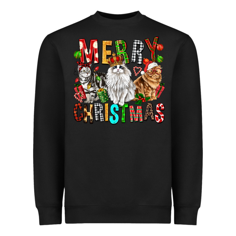 Merry Christmas Cats Heavyweight Sweatshirt by FaDigitalArtStudio | Teevron
