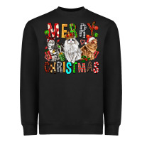 Black Merry christmas cats Heavyweight Sweatshirt - FaDigitalArtStudio