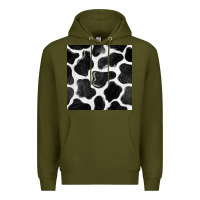 Army Green cow seamless pattern Premium Hoodie - BundleAndBundleShop