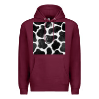 Burgundy cow seamless pattern Premium Hoodie - BundleAndBundleShop
