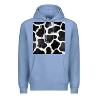 Colony Blue cow seamless pattern Premium Hoodie - BundleAndBundleShop