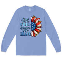 Colony Blue patriotic sunflower no background Long Sleeve Tee - Jasminsmagicworld