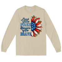 Mushroom patriotic sunflower no background Long Sleeve Tee - Jasminsmagicworld