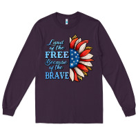 Plum patriotic sunflower no background Long Sleeve Tee - Jasminsmagicworld