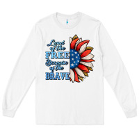 White patriotic sunflower no background Long Sleeve Tee - Jasminsmagicworld