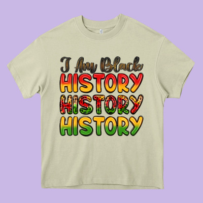 I Am Black History Heavy Core Tee Designed By Lillyallendesigns