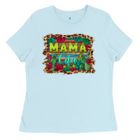 Baby Blue mama cita serape background Ladies Tee - BarkalooDesign