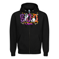 Black boo sheet Zipper Hoodie - CowhideDigitalArt