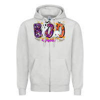 Dove Grey boo sheet Zipper Hoodie - CowhideDigitalArt