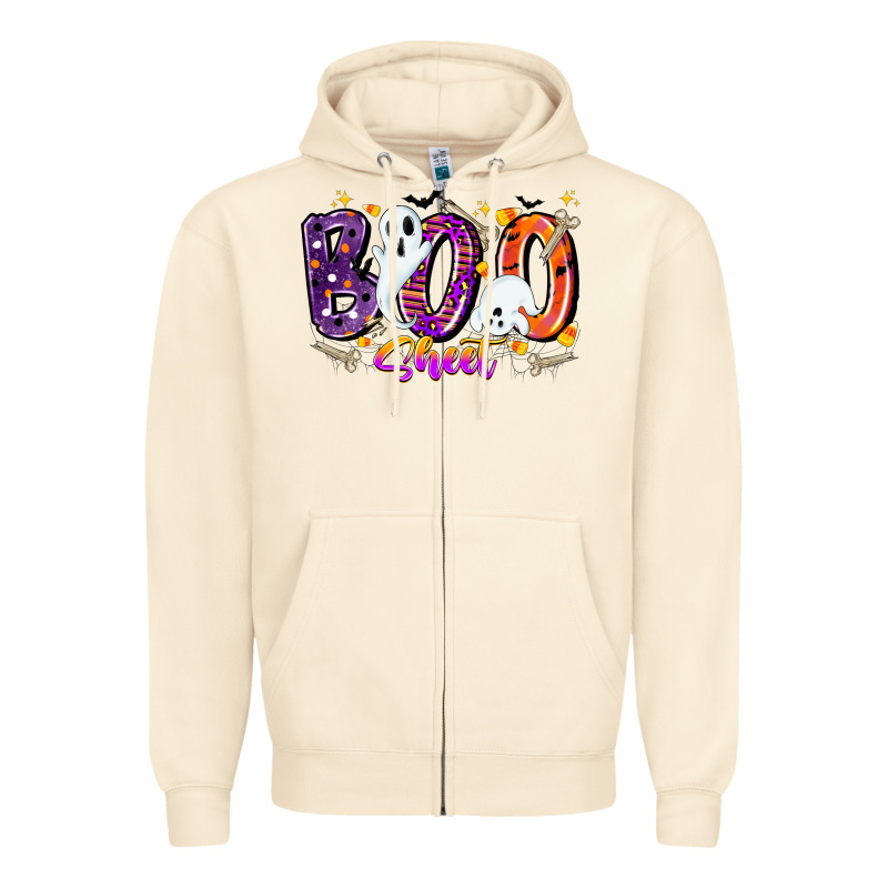 Boo Sheet Zipper Hoodie by CowhideDigitalArt | Teevron