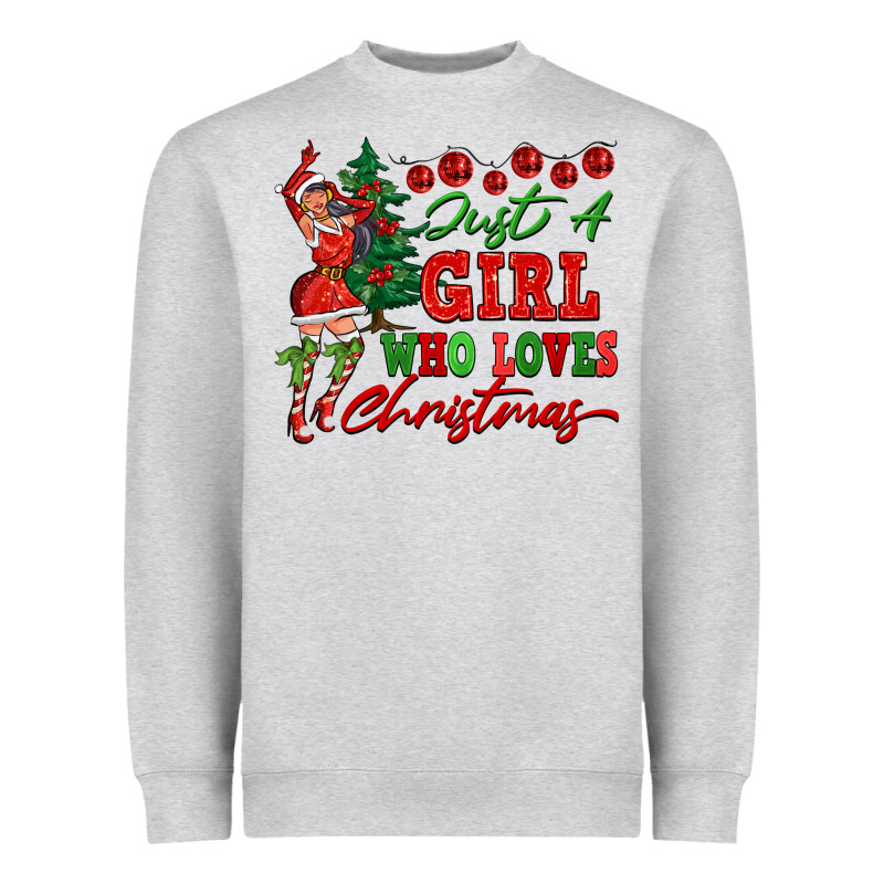 Just A Girl Who Loves Christmas Heavyweight Sweatshirt by FaDigitalArtStudio | Teevron