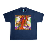 Navy Mardi Gras Crawfish Tumbler Urban Heavy Tee - HowdyJamesFarm