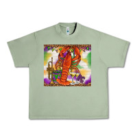 Oil Green Mardi Gras Crawfish Tumbler Urban Heavy Tee - HowdyJamesFarm