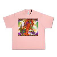 Salmon Mardi Gras Crawfish Tumbler Urban Heavy Tee - HowdyJamesFarm