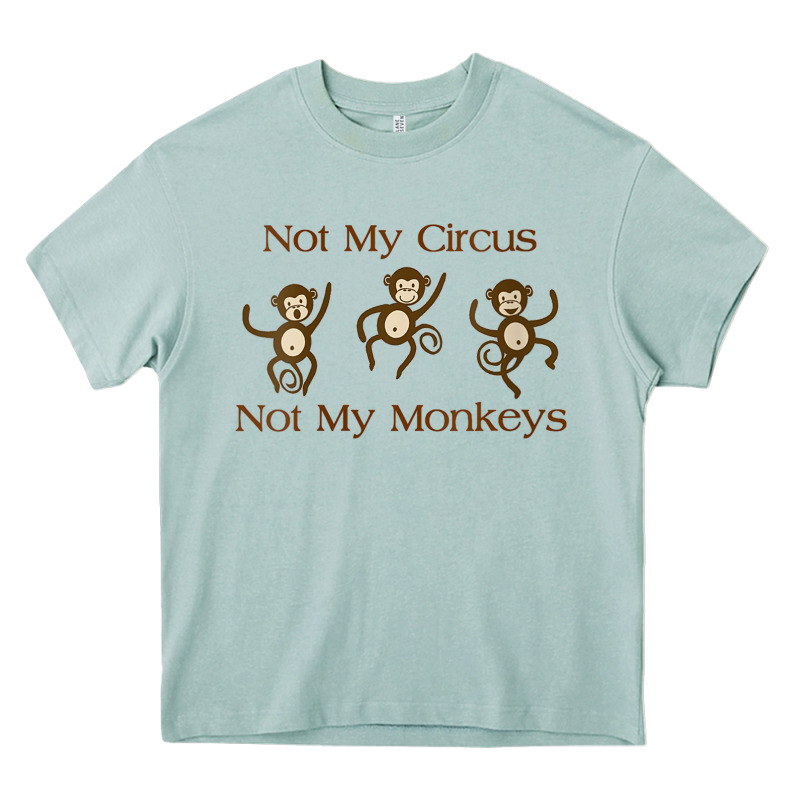 Womens Not My Circus Not My Monkeys Gifts - Funny Political Novelty V- Heavy Core Tee by minhPixels | Teevron