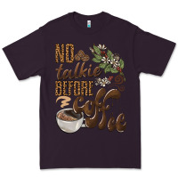 Plum no talkie before coffee Premium Tee - BarkalooDesign