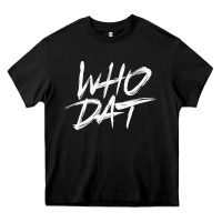 Black Who Dat GIFT Heavy Core Tee - minhPixels