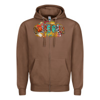 Chestnut basketball vibes Zipper Hoodie - CowhideDigitalArt