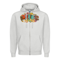 Dove Grey basketball vibes Zipper Hoodie - CowhideDigitalArt