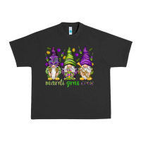 Pigment Black Mardi Gras crew with gnomies Urban Heavy Tee - HowdyJamesFarm