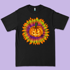 Halloween Sunflower Premium Tee Designed By Ranaportraitstore