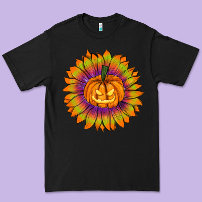 Halloween Sunflower Premium Tee Designed By Ranaportraitstore