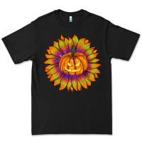 Black Halloween Sunflower Premium Tee - RanaPortraitStore