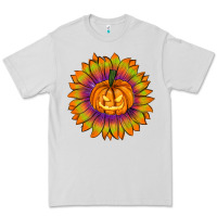 Dove Grey Halloween Sunflower Premium Tee - RanaPortraitStore