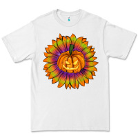 White Halloween Sunflower Premium Tee - RanaPortraitStore