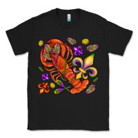 Black Crawfish and fleur de lis Classic Tee - NancyCooperArtShop