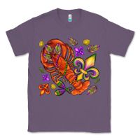 Lavender Crawfish and fleur de lis Classic Tee - NancyCooperArtShop