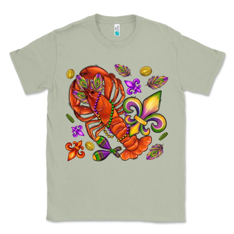 Crawfish And Fleur De Lis Classic Tee by NancyCooperArtShop | Teevron