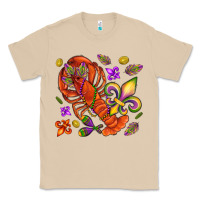 Mushroom Crawfish and fleur de lis Classic Tee - NancyCooperArtShop