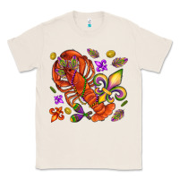 Natural Crawfish and fleur de lis Classic Tee - NancyCooperArtShop