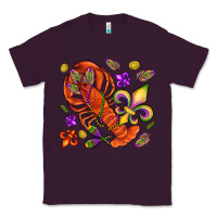 Plum Crawfish and fleur de lis Classic Tee - NancyCooperArtShop