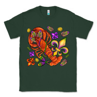 Sports Green Crawfish and fleur de lis Classic Tee - NancyCooperArtShop