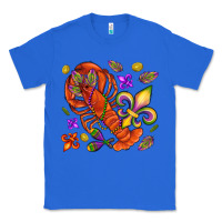 True Royal Crawfish and fleur de lis Classic Tee - NancyCooperArtShop