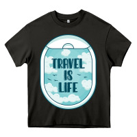 Asphalt Travel Is Life Funny Traveling Gift Heavy Core Tee - minhPixels
